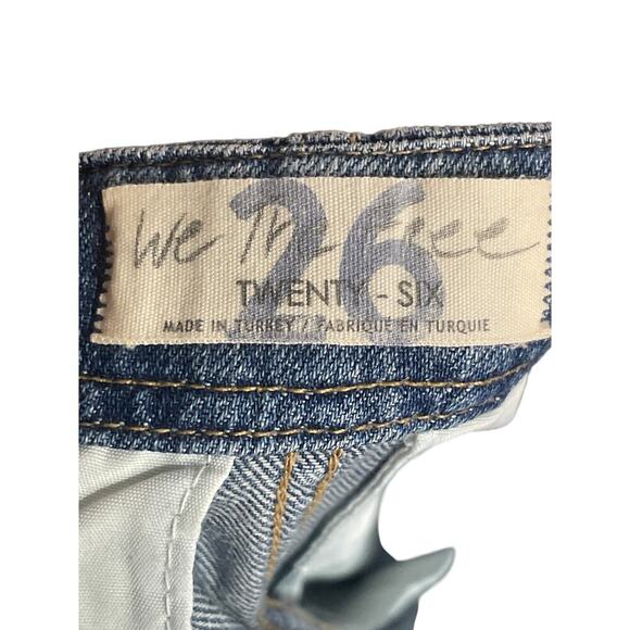 We The Free Free People Avenue Denim Faded Blue Cargo Mini Skirt Women's Size 26 - Picture 4 of 5